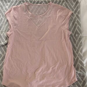 lululemon athletica Light Pink Mesh Jersey Top